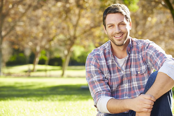 Smiling Man in a field